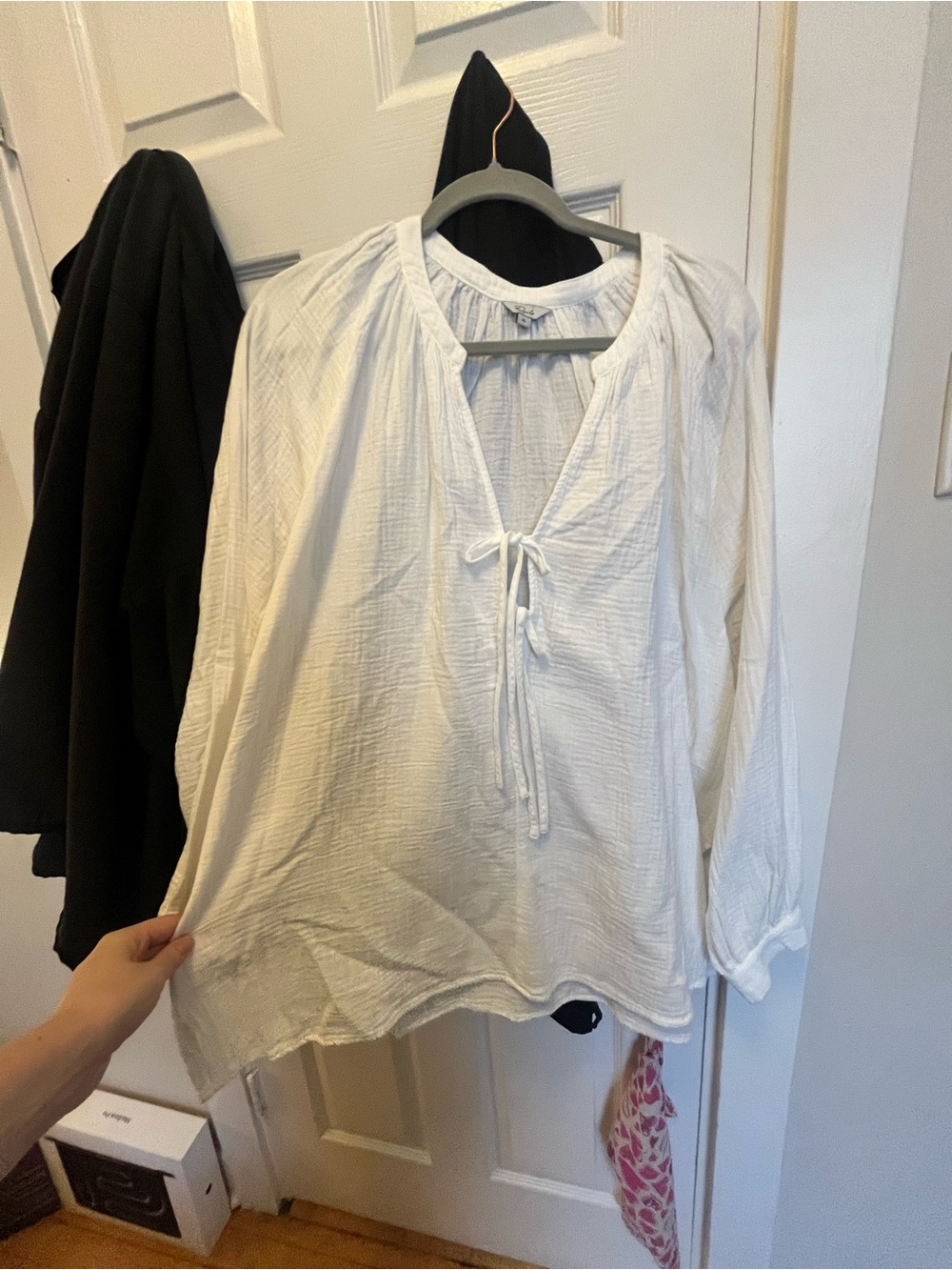 Rails Tie Front White Blouse